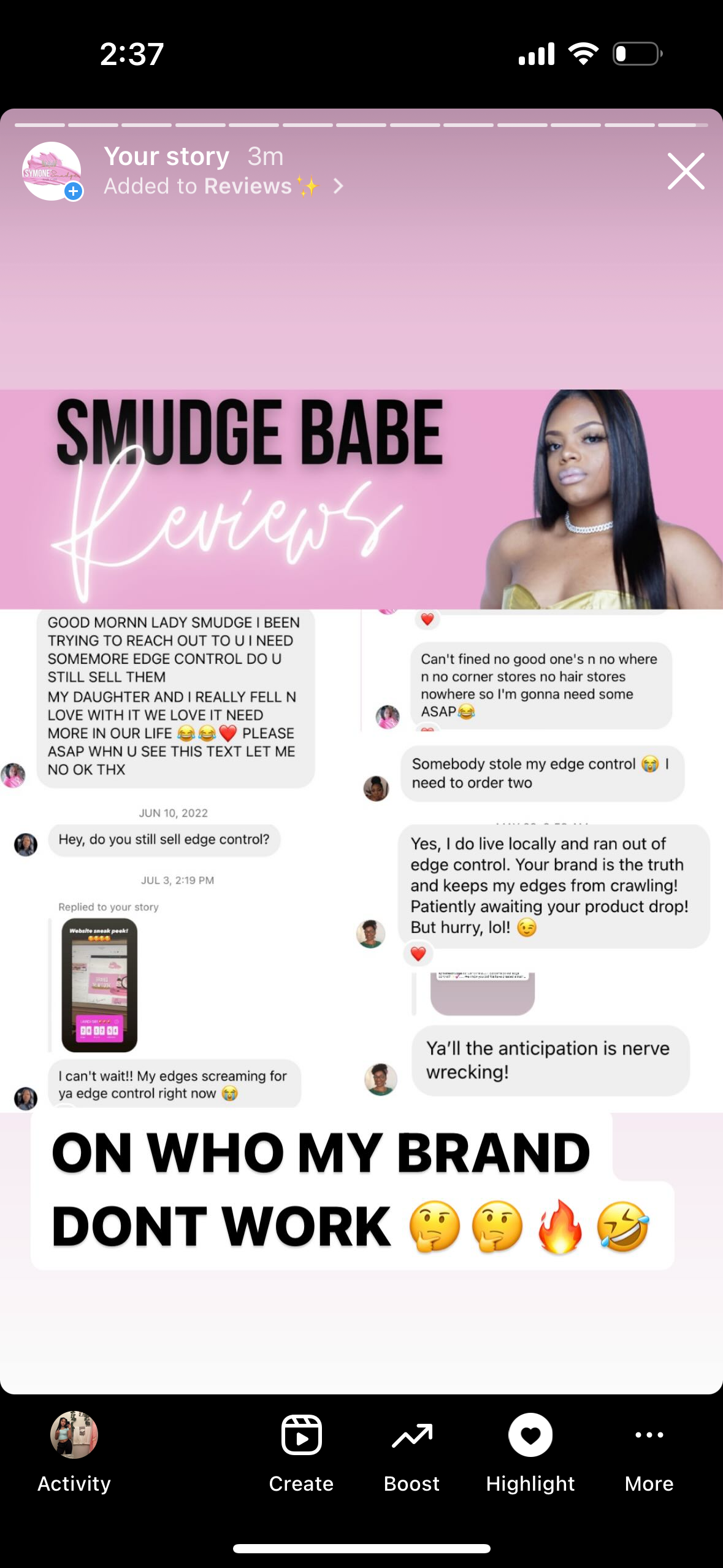 “Smudge” Edge Tamer